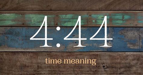 4:44 : Time of